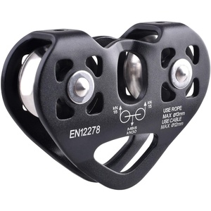 image:imageAzarxis 30 kN Zipline Pulley 6700LBS Zip Line Tandem Dual Trolley Kit for Cable amp Rope Heavy Duty for Rescue Climbing Hauling Backyard Zipline Mountaineering Rigging YellowBlack