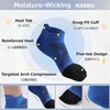 image:imageAzarxis Running Ankle Toe Socks Coolmax for Women Men Lightweight High Performance Athletic Five Finger Socks 3 Pairs1 Coolmax  Rose Red  3 Pairs