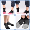 image:imageAzarxis Running Ankle Toe Socks Coolmax for Women Men Lightweight High Performance Athletic Five Finger Socks 3 Pairs2 Cotton  Grey X 2  Black  3 Pairs