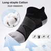 image:imageAzarxis Running Ankle Toe Socks Coolmax for Women Men Lightweight High Performance Athletic Five Finger Socks 3 Pairs2 Cotton  Grey X 2  Black  3 Pairs