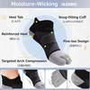 image:imageAzarxis Running Ankle Toe Socks Coolmax for Women Men Lightweight High Performance Athletic Five Finger Socks 3 Pairs2 Cotton  Grey X 2  Black  3 Pairs