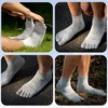 image:imageAzarxis Running Ankle Toe Socks Coolmax for Women Men Lightweight High Performance Athletic Five Finger Socks 3 Pairs5 Black  3 Pairs