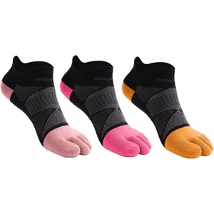 image:imageAzarxis Running Ankle Toe Socks Coolmax for Women Men Lightweight High Performance Athletic Five Finger Socks 3 Pairs2 Cotton  Pink  Rose Red  Orange  3 Pairs