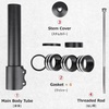 image:imageAzarxis Bike Fork Stem Bicycle Extender Handlebar Riser Adaptor Aluminium Alloy Head up Adapter Flexible Easy Installation for 118 Inch 286 mm Mountain Bike Road Bike MTBBlack Silver