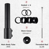 image:imageAzarxis Bike Fork Stem Bicycle Extender Handlebar Riser Adaptor Aluminium Alloy Head up Adapter Flexible Easy Installation for 118 Inch 286 mm Mountain Bike Road Bike MTBBlack