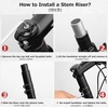 image:imageAzarxis Bike Fork Stem Bicycle Extender Handlebar Riser Adaptor Aluminium Alloy Head up Adapter Flexible Easy Installation for 118 Inch 286 mm Mountain Bike Road Bike MTBBlack Silveriness