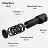 image:imageAzarxis Bike Fork Stem Bicycle Extender Handlebar Riser Adaptor Aluminium Alloy Head up Adapter Flexible Easy Installation for 118 Inch 286 mm Mountain Bike Road Bike MTBPure Black