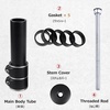 image:imageAzarxis Bike Fork Stem Bicycle Extender Handlebar Riser Adaptor Aluminium Alloy Head up Adapter Flexible Easy Installation for 118 Inch 286 mm Mountain Bike Road Bike MTBBlack Silveriness