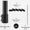 image:imageAzarxis Bike Fork Stem Bicycle Extender Handlebar Riser Adaptor Aluminium Alloy Head up Adapter Flexible Easy Installation for 118 Inch 286 mm Mountain Bike Road Bike MTBBlackness