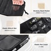 image:imageAzarxis Car Visor Organizer Storage Pouch MultiPocket with Double Zipper Pockets Elastic Bands Glasses Clip Sunglasses Holder and Registration Pocket for Cars SUVs amp Trucks Black  1 PackBlack  1 Pack