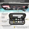 image:imageAzarxis Car Visor Organizer Storage Pouch MultiPocket with Double Zipper Pockets Elastic Bands Glasses Clip Sunglasses Holder and Registration Pocket for Cars SUVs amp Trucks Black  1 PackBlack  1 Pack