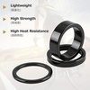 image:imageAzarxis Carbon Fiber Bicycle Headset Spacer 12 Pcs Bike Handlebar Stem Spacers Set Fit 118 Inch Stem for MTB BMX Mountain Road Bikes Cycling 2mm 3mm 5mm 10mmBlack  12 PCS