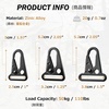 image:imageAzarxis Heavy Duty Metal Sling Clip with Enlarged Mouth  Tactical HK Hook Swivel Snap Buckle for Paracord Webbing Backpack Strap Bag Keychain and Outdoor GearBlack  125  6 Pack
