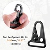 image:imageAzarxis Heavy Duty Metal Sling Clip with Enlarged Mouth  Tactical HK Hook Swivel Snap Buckle for Paracord Webbing Backpack Strap Bag Keychain and Outdoor GearBlack  1  12 Pack