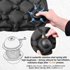 image:imageAzarxis Inflatable Seat Cushion Travel Portable Lightweight Air Stadium Seat Pad Chair Pad with Storage Bag for Airplane Camping Bleacher Hiking Office Car Outdoor GreenBlack Pressureinflated