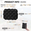image:imageAzarxis Inflatable Seat Cushion Travel Portable Lightweight Air Stadium Seat Pad Chair Pad with Storage Bag for Airplane Camping Bleacher Hiking Office Car Outdoor BlackGray Pressureinflated