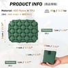 image:imageAzarxis Inflatable Seat Cushion Travel Portable Lightweight Air Stadium Seat Pad Chair Pad with Storage Bag for Airplane Camping Bleacher Hiking Office Car Outdoor GreenBlack