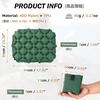 image:imageAzarxis Inflatable Seat Cushion Travel Portable Lightweight Air Stadium Seat Pad Chair Pad with Storage Bag for Airplane Camping Bleacher Hiking Office Car Outdoor BlackGreen