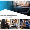 image:imageAzarxis Inflatable Seat Cushion Travel Portable Lightweight Air Stadium Seat Pad Chair Pad with Storage Bag for Airplane Camping Bleacher Hiking Office Car Outdoor BlackDark Blue Pressureinflated
