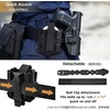 image:imageAzarxis MOLLE Handcuff Pouch Handcuff Holster for Duty Belt or Tactical Vest Fit ASPHingedChainFolding Rigid Handcuffs for Police Law Enforcement and SecurityBlack  Style B