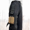 image:imageAzarxis Tactical Pistol Mag Pouch Holder Double Triple Molle Magazines Carrier Holster Bag with Front Loop Panel Fast Access03 Pistol Mag Pouch  2 Pockets  Black