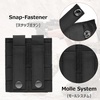 image:imageAzarxis Tactical Pistol Mag Pouch Holder Double Triple Molle Magazines Carrier Holster Bag with Front Loop Panel Fast Access03 Pistol Mag Pouch  2 Pockets  Black