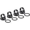 image:imageAzarxis Carbon Fiber Bicycle Headset Spacer 12 Pcs Bike Handlebar Stem Spacers Set Fit 118 Inch Stem for MTB BMX Mountain Road Bikes Cycling 2mm 3mm 5mm 10mmBlack  12 PCS