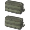 image:imageAzarxis Equipment MultiPurpose Tactical EDC Admin MOLLE Pouch Utility Tools Bag Organizer Military Waist Belt Modular Attachment01  Green  2 Pack