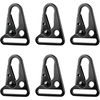 image:imageAzarxis Heavy Duty Metal Sling Clip with Enlarged Mouth  Tactical HK Hook Swivel Snap Buckle for Paracord Webbing Backpack Strap Bag Keychain and Outdoor GearBlack  125  6 Pack