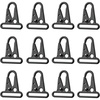 image:imageAzarxis Heavy Duty Metal Sling Clip with Enlarged Mouth  Tactical HK Hook Swivel Snap Buckle for Paracord Webbing Backpack Strap Bag Keychain and Outdoor GearBlack  15  12 Pack