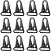 image:imageAzarxis Heavy Duty Metal Sling Clip with Enlarged Mouth  Tactical HK Hook Swivel Snap Buckle for Paracord Webbing Backpack Strap Bag Keychain and Outdoor GearBlack  125  12 Pack