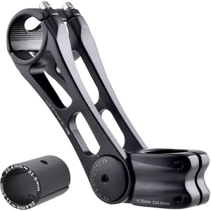 image:imageAzarxis 318mm Stem 45mm 60mm 70mm 80mm 90mm 100mm 110mm 120mm 07 Degree Bike Stem Mountain Bike Stem Short Handlebar Adjustable Stem for Bicycle Road Bike MTB BMX Fixie Gear Cycling02 85  Black  254 x 145mm