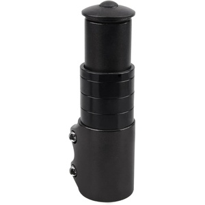 image:imageAzarxis Bike Fork Stem Bicycle Extender Handlebar Riser Adaptor Aluminium Alloy Head up Adapter Flexible Easy Installation for 118 Inch 286 mm Mountain Bike Road Bike MTBPure Black
