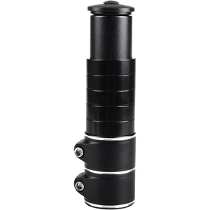 image:imageAzarxis Bike Fork Stem Bicycle Extender Handlebar Riser Adaptor Aluminium Alloy Head up Adapter Flexible Easy Installation for 118 Inch 286 mm Mountain Bike Road Bike MTBBlack Silveriness