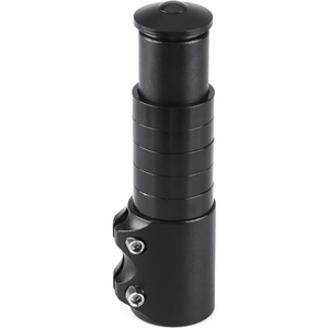 image:imageAzarxis Bike Fork Stem Bicycle Extender Handlebar Riser Adaptor Aluminium Alloy Head up Adapter Flexible Easy Installation for 118 Inch 286 mm Mountain Bike Road Bike MTBBlackness