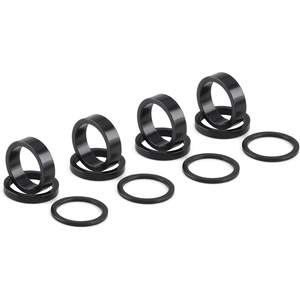 image:imageAzarxis Carbon Fiber Bicycle Headset Spacer 12 Pcs Bike Handlebar Stem Spacers Set Fit 118 Inch Stem for MTB BMX Mountain Road Bikes Cycling 2mm 3mm 5mm 10mmBlack  12 PCS