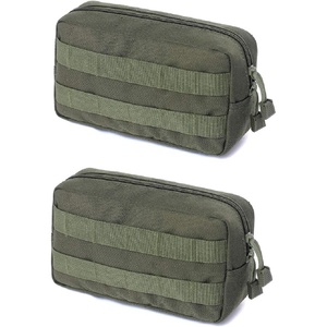 image:imageAzarxis Equipment MultiPurpose Tactical EDC Admin MOLLE Pouch Utility Tools Bag Organizer Military Waist Belt Modular Attachment01  Green  2 Pack