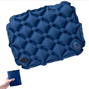 image:imageAzarxis Inflatable Seat Cushion Travel Portable Lightweight Air Stadium Seat Pad Chair Pad with Storage Bag for Airplane Camping Bleacher Hiking Office Car Outdoor GreenDark Blue Pressureinflated