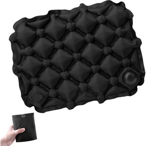 image:imageAzarxis Inflatable Seat Cushion Travel Portable Lightweight Air Stadium Seat Pad Chair Pad with Storage Bag for Airplane Camping Bleacher Hiking Office Car Outdoor BlackBlack Pressureinflated