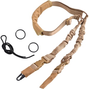 image:imageAzarxis Rifle Sling Two Point Adjustable Traditional Sling Tactical Strap with Shoulder Pad Metal Hooks Length Adjuster for Outdoor Sports Crossbow Hunting Shooting01 Khaki