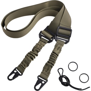image:imageAzarxis Rifle Sling Two Point Adjustable Traditional Sling Tactical Strap with Shoulder Pad Metal Hooks Length Adjuster for Outdoor Sports Crossbow Hunting Shooting02 Green