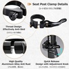 image:imageAzarxis Bike Seat Post Clamp Aluminum Alloy Quick Release Bicycle Seatpost Tube Tightener Clip 286mm 318mm 349mm for Mountain Road Fixie Track Folding DH MTB BMX Bikes Gear3 Black  Quick Release