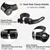 image:imageAzarxis Bike Seat Post Clamp Aluminum Alloy Quick Release Bicycle Seatpost Tube Tightener Clip 286mm 318mm 349mm for Mountain Road Fixie Track Folding DH MTB BMX Bikes Gear1 Blue  Quick Release