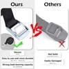 image:imageAzarxis Lashing Straps Ratchet Tie Down Secure Cinch Strap Adjustable Cam Buckles Belts Heavy Duty up to 441 lbs Capacity for Motorcycle Cargo Kayak Boat Green with Silver Buckle  4 Pack66 ft2 Black with Silver Buckle  4 Pack