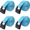 image:imageAzarxis Lashing Straps Ratchet Tie Down Secure Cinch Strap Adjustable Cam Buckles Belts Heavy Duty up to 441 lbs Capacity for Motorcycle Cargo Kayak Boat Green with Silver Buckle  4 Pack66 ft1 Sky Blue  4 Pack