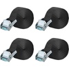 image:imageAzarxis Lashing Straps Ratchet Tie Down Secure Cinch Strap Adjustable Cam Buckles Belts Heavy Duty up to 441 lbs Capacity for Motorcycle Cargo Kayak Boat Green with Silver Buckle  4 Pack66 ft2 Black with Silver Buckle  4 Pack