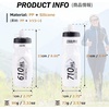 image:imageAzarxis Sport Squeeze Water Bottle Fast Flow Water Bottles 20 24 oz Reusable BPA Free Bottle for Cycling Running Gym Fitness Hiking Black 20 oz