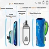 image:imageAzarxis TPU Soft Flask Collapsible Water Bottle Running Folding Gel Water Reservoir Handheld for Hydration Pack Hiking Cycling Climbing Jogging Marathon Trail Race01 Blue Handheld Bottle Carrier  Bottle Not Included