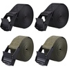 image:imageAzarxis Lashing Straps Ratchet Tie Down Secure Cinch Strap Adjustable Cam Buckles Belts Heavy Duty up to 441 lbs Capacity for Motorcycle Cargo Kayak Boat Green with Silver Buckle  4 Pack66 ft1 Black  2 Pack  Green  2 Pack