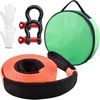 image:imageAzarxis Tow Straps Heavy Duty with Hooks 2 in x 164 ft Heavy Duty 20000 lbs Break Strength Vehicle Recovery Ropes Kit for Cars Trucks Jeep SUV and ATV Emergency Roadside Accessories BlueOrange